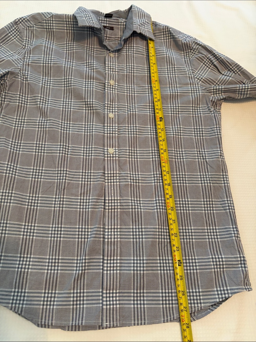 Michael Kors Men's Gray Plaid Dress button down Shirt slim fit size M - Picture 8 of 9
